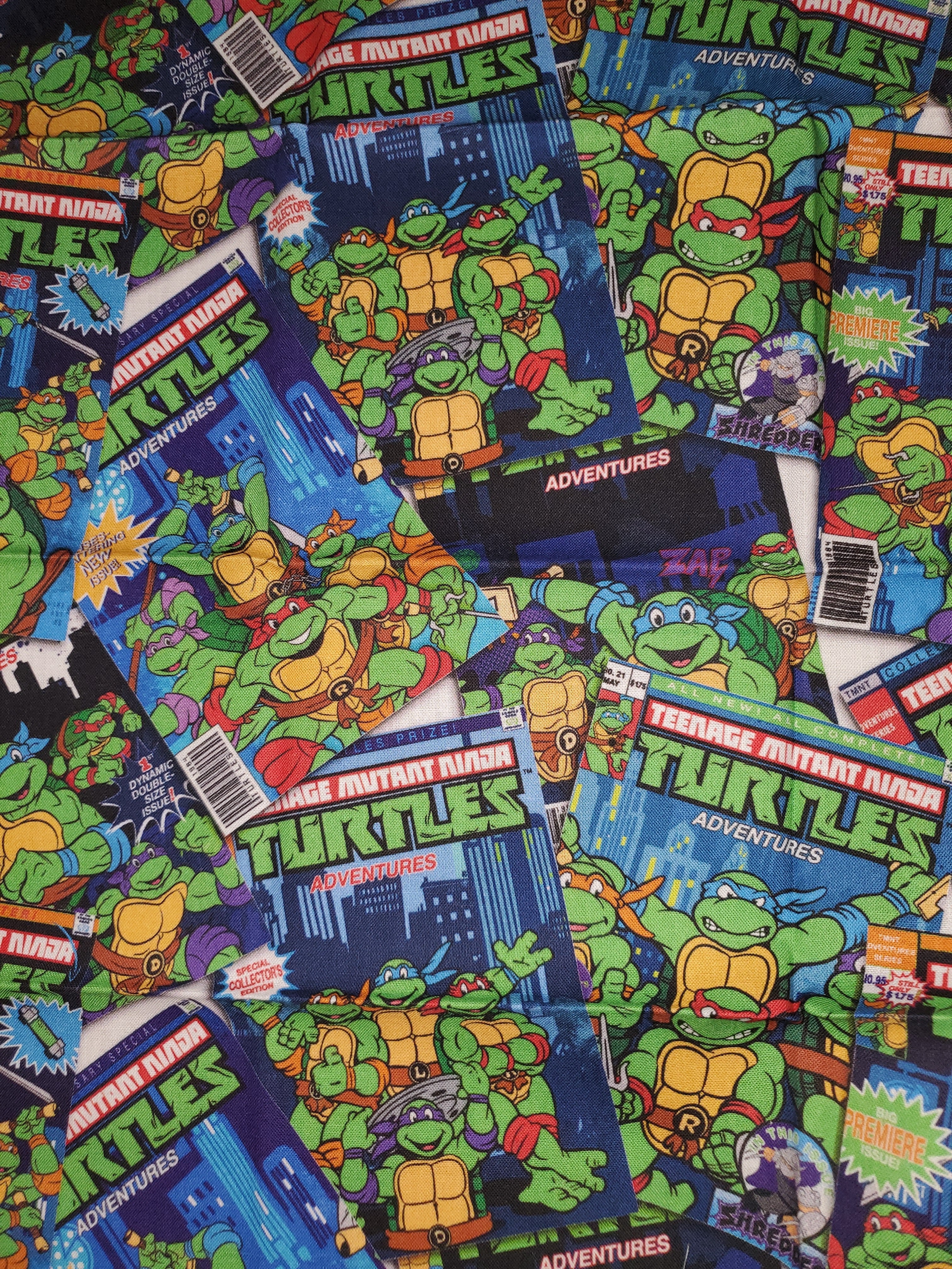 TMNT Teenage Mutant Ninja Turtle Comics Cover Cotton Fabric