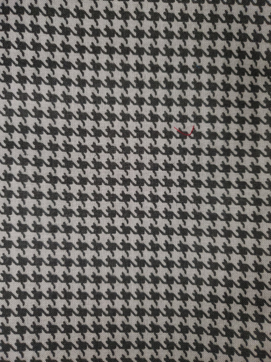Grey Hounds tooth Cotton Fabric