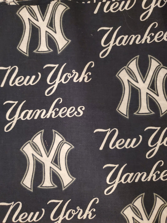New York Yankees on Navy Cotton Fabric