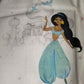 Disney Princesses with Castle Cotton Fabric