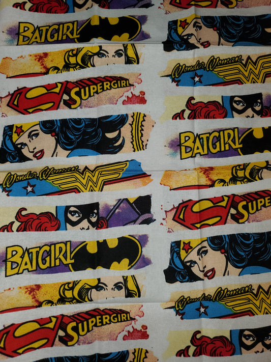 Women Superheroes Wonder Woman Catgirl Supergirl Batgirl Cotton Fabric