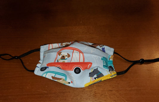 Dogs Driving Cars Face Mask