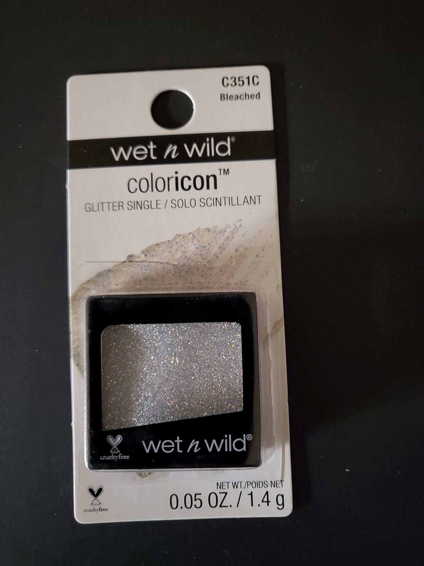 Wet n Wild Glitter Eyeshadow Bleached C351C