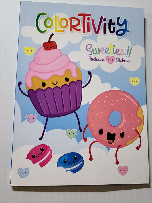 Colortivity Sweeties Coloring Book with Stickers
