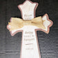 Wooden Cross "For With God, Nothing Shall Be Impossible LUKE 1:37" Hanging Wall Décor