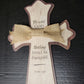 Wooden Cross "For With God, Nothing Shall Be Impossible LUKE 1:37" Hanging Wall Décor