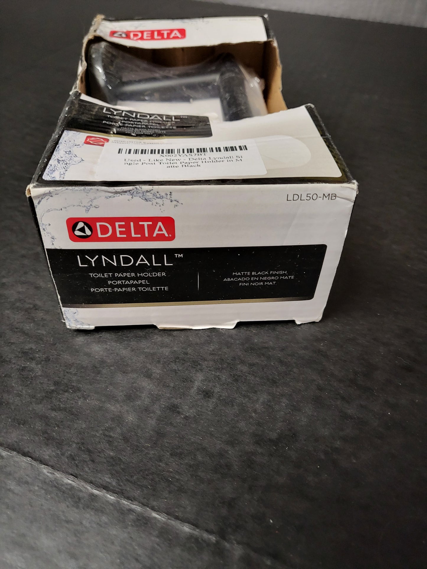 Delta Lyndall Toilet Paper Holder Matte Black Finish