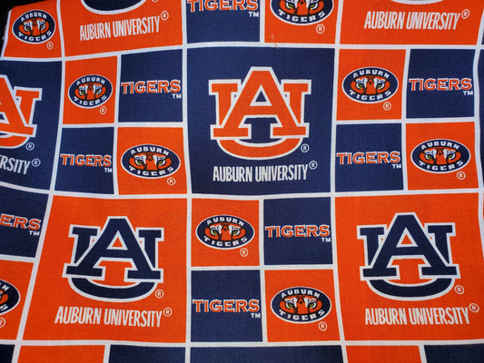 Auburn University Squares Cotton Fabric