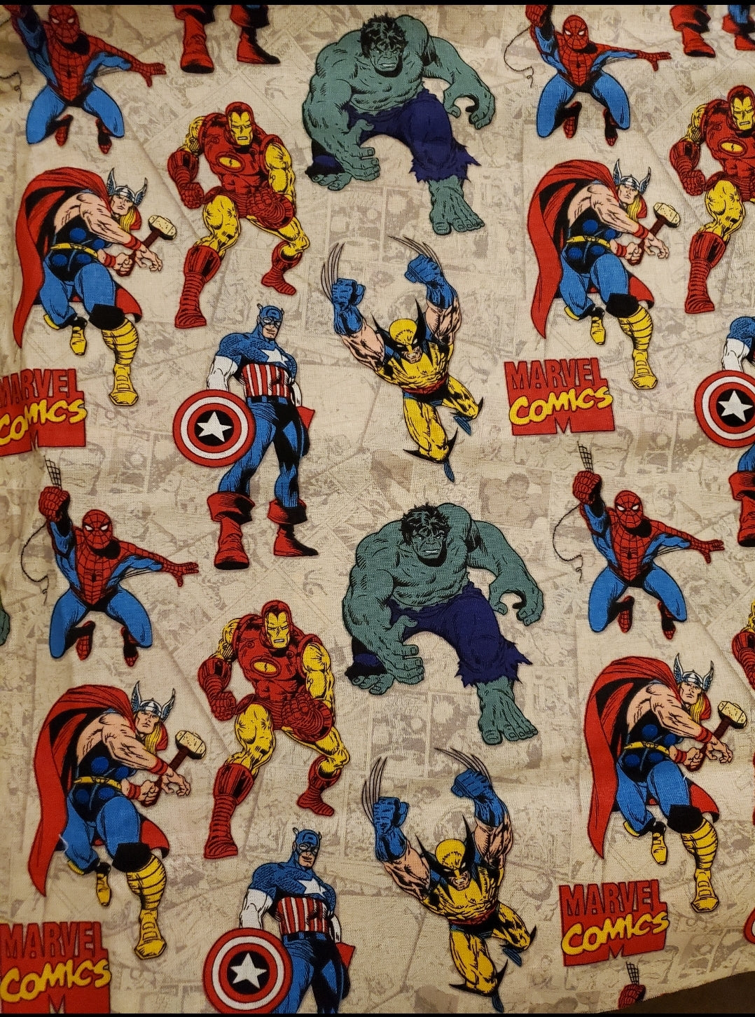 Marvel Heroes Fabric, Boys Fabric, Children's Cartoons Super