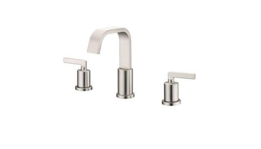 LUXIER Contemporary 8 in Widespread 2bHandle Bathroom Faucet with Pop-Up Drain in Spot Resist Brushed Nickel