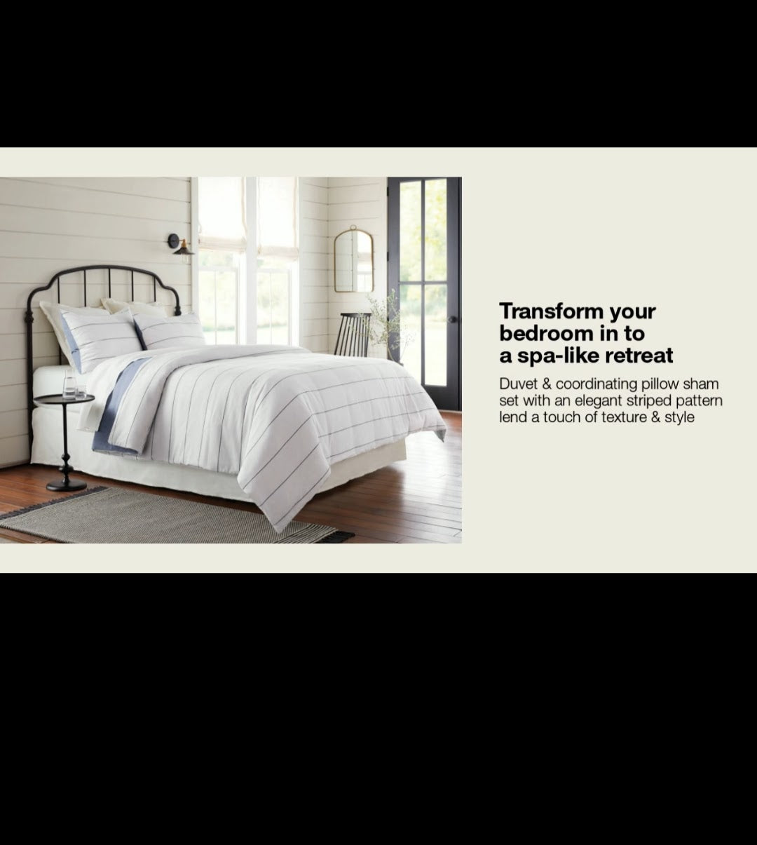 Hearth and Hand Magnolia Home TWIN DUVET SET 65in x 88in