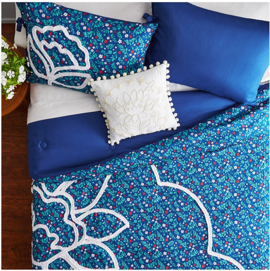 The Pioneer Woman Tufted Floral 4pc King Size Comforter Set