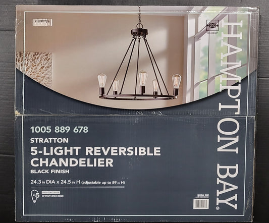 Hampton Bay Stratton 5 Light Reversible Chandelier
