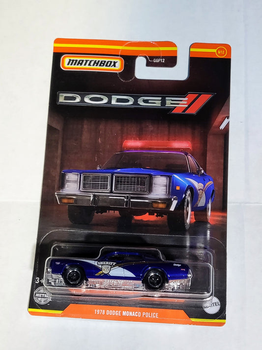 Matchbox 1978 DODGE MONACO POLICE 6/12 scale 1:64